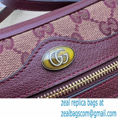 Gucci Ophidia GG Mini Bag with Web 517350 GG Canvas Burgundy 2021