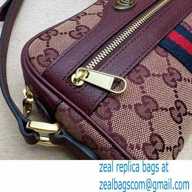 Gucci Ophidia GG Mini Bag with Web 517350 GG Canvas Burgundy 2021