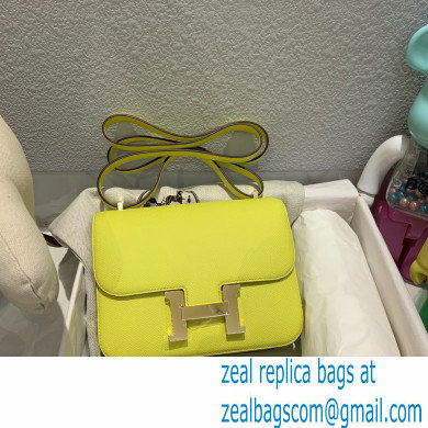 Hermes Constance 18 in original Epsom Leather lemon yellow with gold Hardware