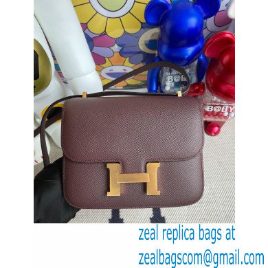 Hermes Constance 18 in original Epsom Leather rouge sellier with Gold Hardware