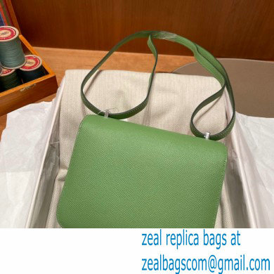 Hermes Constance 18 in original Epsom Leather vert criquet with silver Hardware