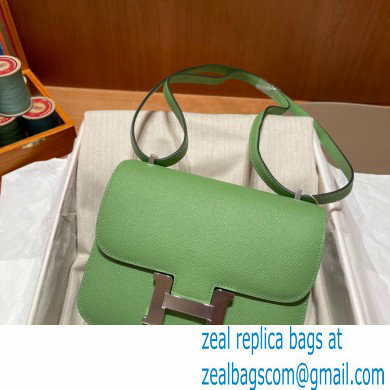 Hermes Constance 18 in original Epsom Leather vert criquet with silver Hardware