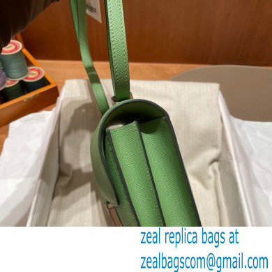 Hermes Constance 18 in original Epsom Leather vert criquet with silver Hardware