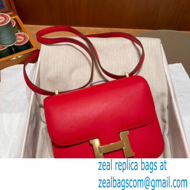 Hermes Constance 18 in original swift Leather rouge de coeur with gold Hardware handmade