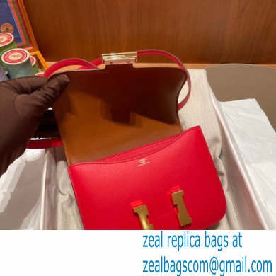 Hermes Constance 18 in original swift Leather rouge de coeur with gold Hardware handmade