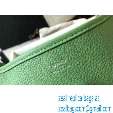 Hermes Evelyne III PM Bag Avocado Green with Silver Hardware