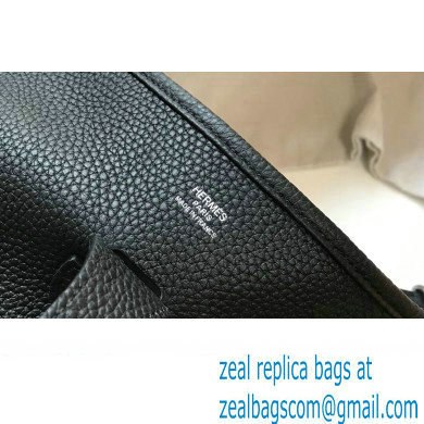 Hermes Evelyne III PM Bag Black with Silver Hardware