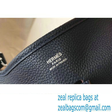 Hermes Evelyne III PM Bag Deep Blue with Silver Hardware