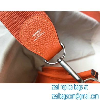 Hermes Evelyne III PM Bag Orange with Silver Hardware