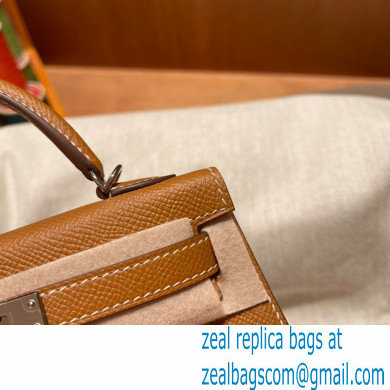 Hermes Mini Kelly II Handbag gold original epsom leather