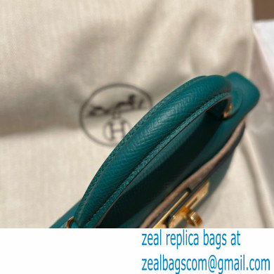 Hermes Mini Kelly II Handbag malachite original epsom leather