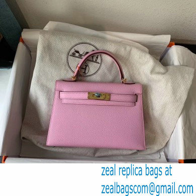 Hermes Mini Kelly II Handbag original epsom leather mauve