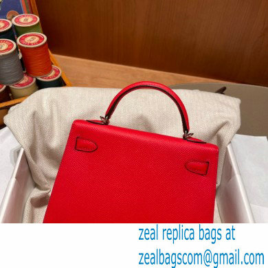 Hermes Mini Kelly II Handbag rouge de coeur original epsom leather