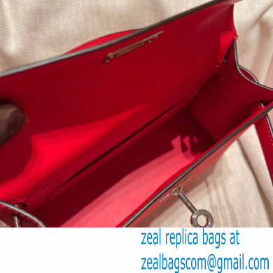 Hermes Mini Kelly II Handbag rouge de coeur original epsom leather