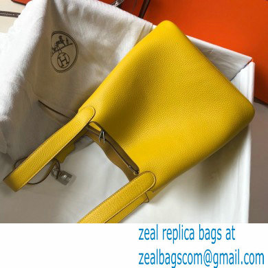 Hermes Picotin Lock 18/22 Bag Yellow with Silver Hardware