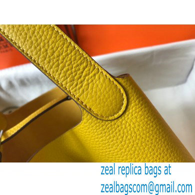 Hermes Picotin Lock 18/22 Bag Yellow with Silver Hardware