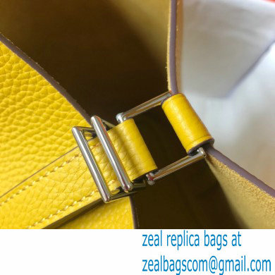 Hermes Picotin Lock 18/22 Bag Yellow with Silver Hardware