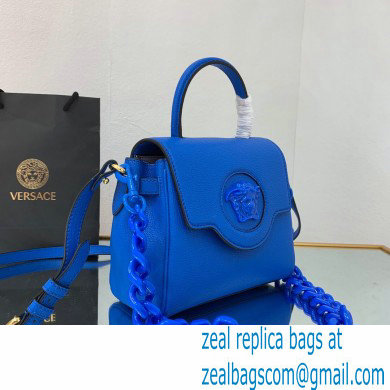 Versace La Medusa Small Handbag Lapis Blue 2021