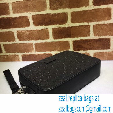 Gucci GG Embossed Leather Men's Bag 429146 Black