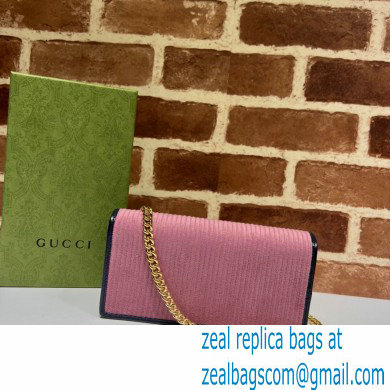 Gucci Horsebit 1955 chain wallet 621892 corduroy Pink 2021