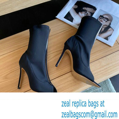 Gianvito Rossi Heel 10.5cm FABRIC and TPU HIROKO BOOTIE Black 2022