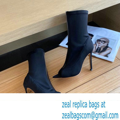 Gianvito Rossi Heel 10.5cm FABRIC and TPU HIROKO BOOTIE Black 2022