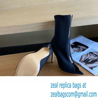 Gianvito Rossi Heel 10.5cm FABRIC and TPU HIROKO BOOTIE Black 2022