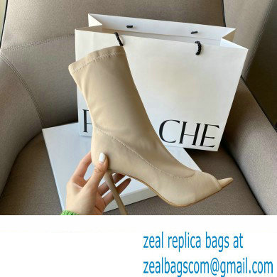 Gianvito Rossi Heel 10.5cm FABRIC and TPU HIROKO BOOTIE Nude 2022