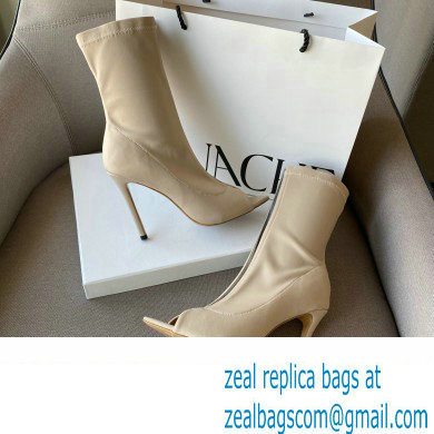 Gianvito Rossi Heel 10.5cm FABRIC and TPU HIROKO BOOTIE Nude 2022