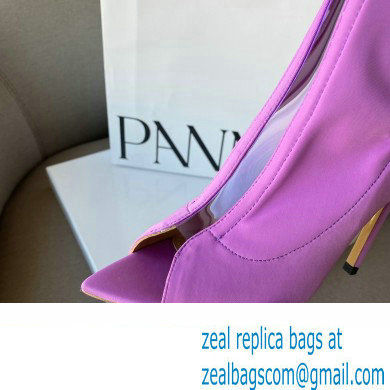 Gianvito Rossi Heel 10.5cm FABRIC and TPU HIROKO BOOTIE Purple 2022