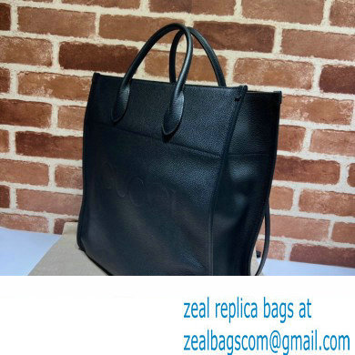 Gucci Medium/Large Tote Bag with Gucci Logo 674850 Black 2022