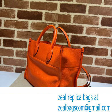 Gucci Small Tote Bag with Gucci Logo 674822 Orange 2022