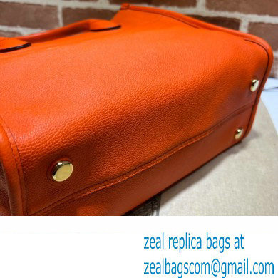 Gucci Small Tote Bag with Gucci Logo 674822 Orange 2022