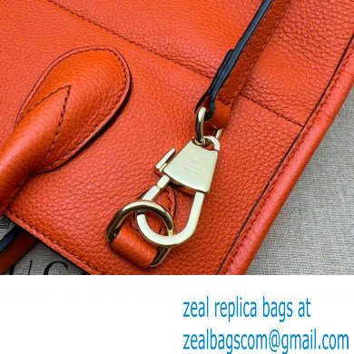 Gucci Small Tote Bag with Gucci Logo 674822 Orange 2022