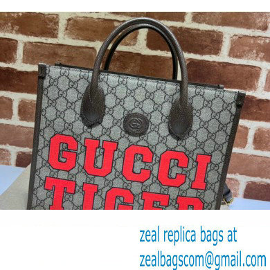 Gucci Tiger GG Small Tote Bag 659983 Brown 2022