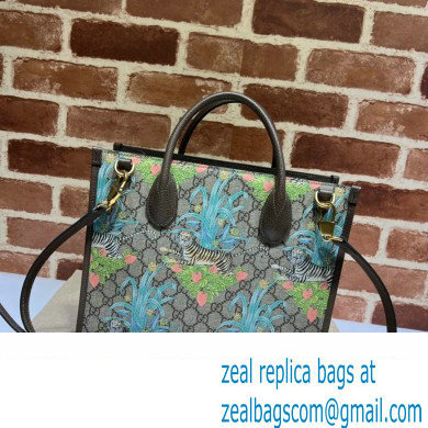 Gucci Tiger GG Small Tote Bag 659983 Flower Print 2022