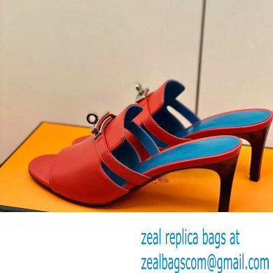 Hermes Kelly Buckle Cute Sandals Red