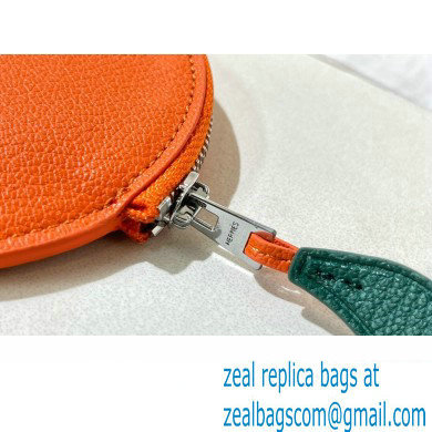 Hermes Orange Leather Fruit Bag Charm 2022