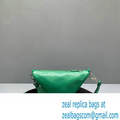 Prada Leather Triangle Shoulder Bag 1BH190 Green 2022