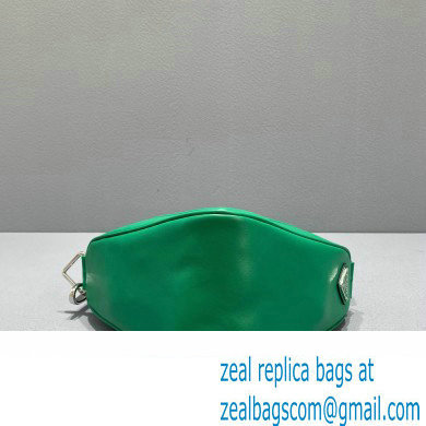 Prada Leather Triangle Shoulder Bag 1BH190 Green 2022