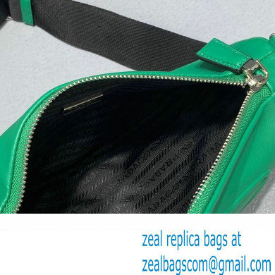 Prada Leather Triangle Shoulder Bag 1BH190 Green 2022