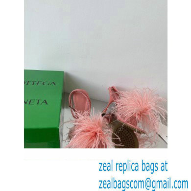 Bottega Veneta Feather Dot Heel Sandals Pink 2022