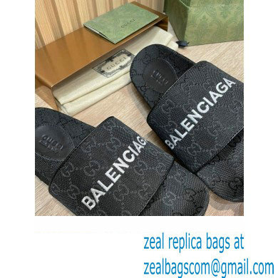 Gucci GG Slide Sandals Balenciaga Black 2022