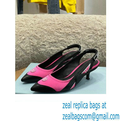 louis vuitton satin and calf leather Archlight Slingback Pumps fuchsia 2022