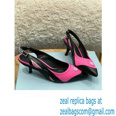 louis vuitton satin and calf leather Archlight Slingback Pumps fuchsia 2022