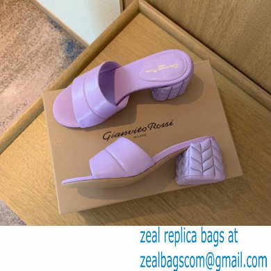 Gianvito Rossi Heel 6cm FLOREA Mules Lavender 2022