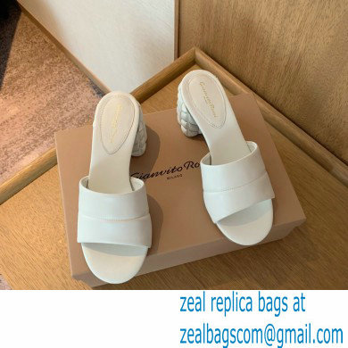 Gianvito Rossi Heel 6cm FLOREA Mules White 2022