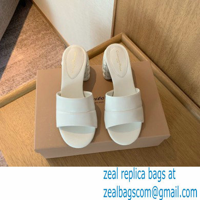 Gianvito Rossi Heel 6cm FLOREA Mules White 2022