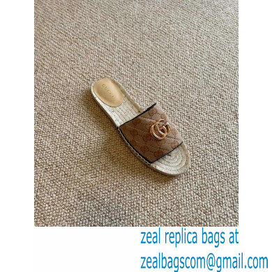 Gucci GG matelasse Canvas Espadrilles Slides 2022