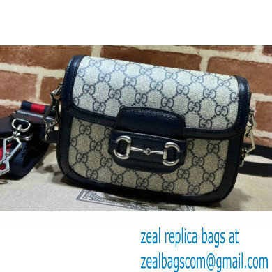 Gucci Horsebit 1955 GG mini bag 658574 Blue 2022